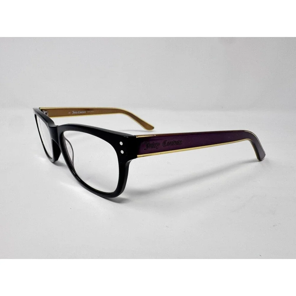 Juicy Couture JU141 0807 Eyeglass Frames Only 140 Black Gold Authentic